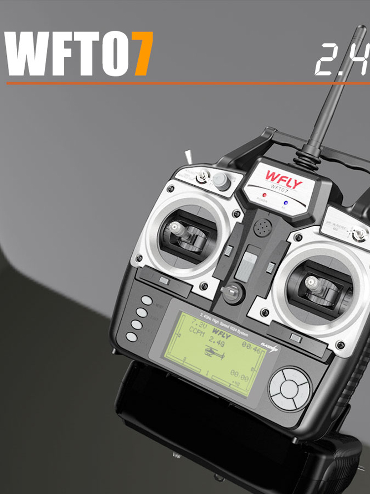 WFLY WFT07 2.4GHz 7CH RC Transmitter | Long Range Drone Controller